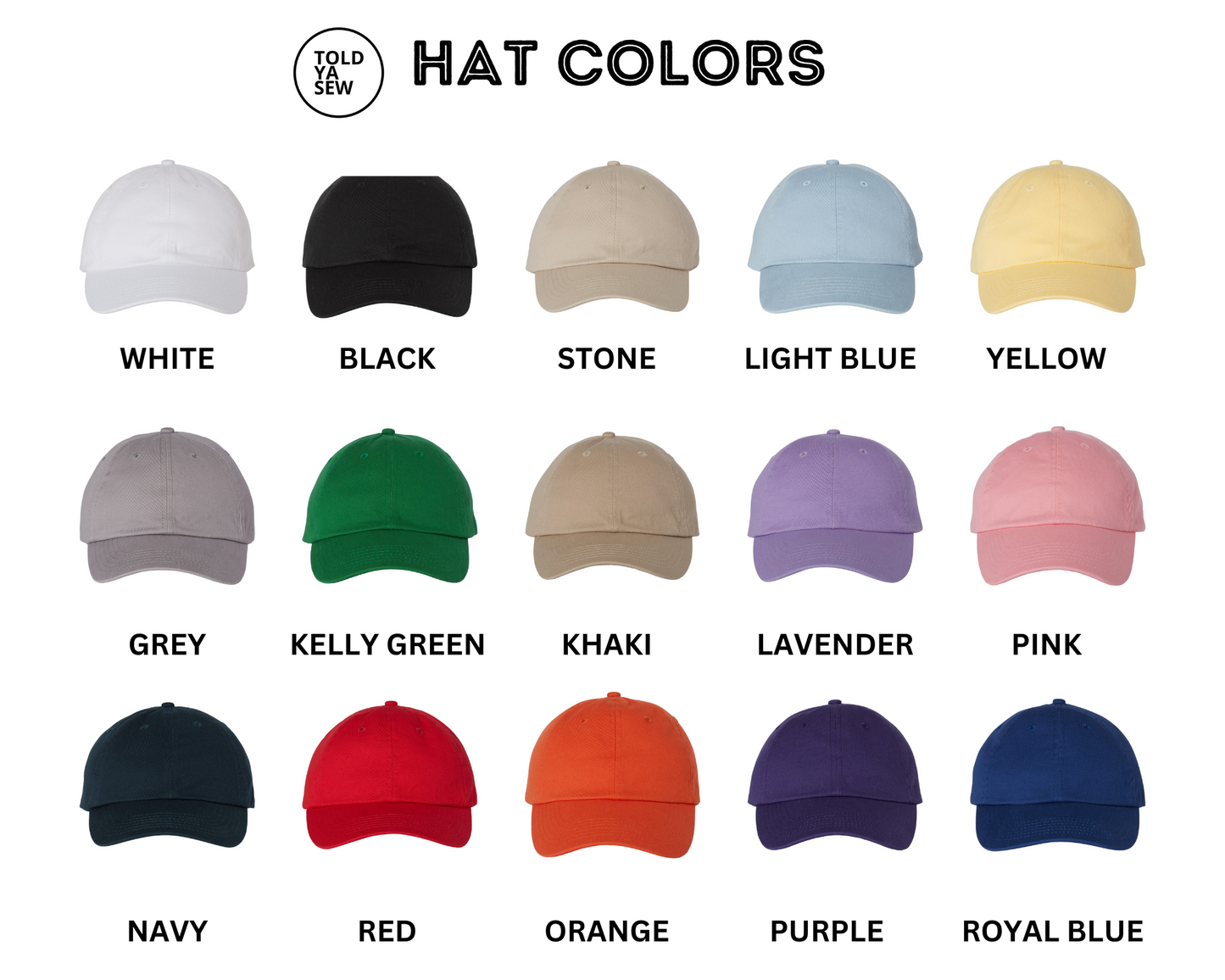 Custom Embroidered Baseball Cap Hat