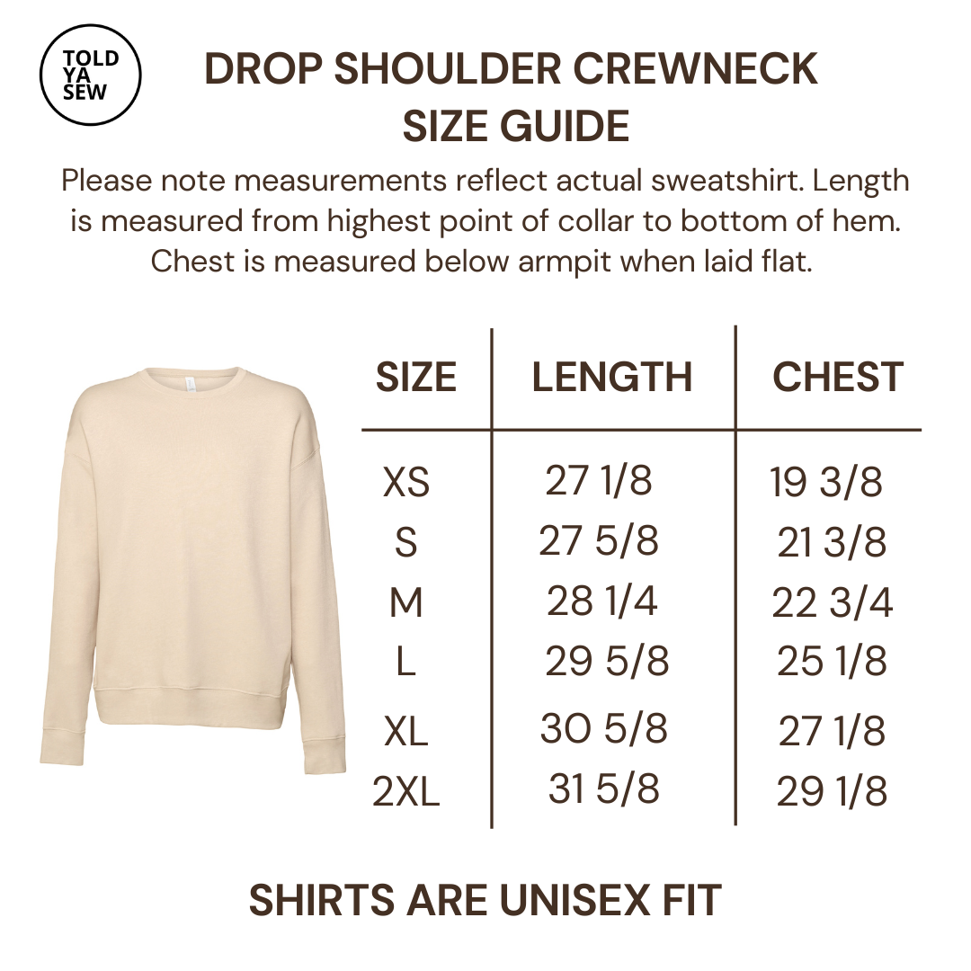 Custom Embroidered Curved Collar Line Crewneck