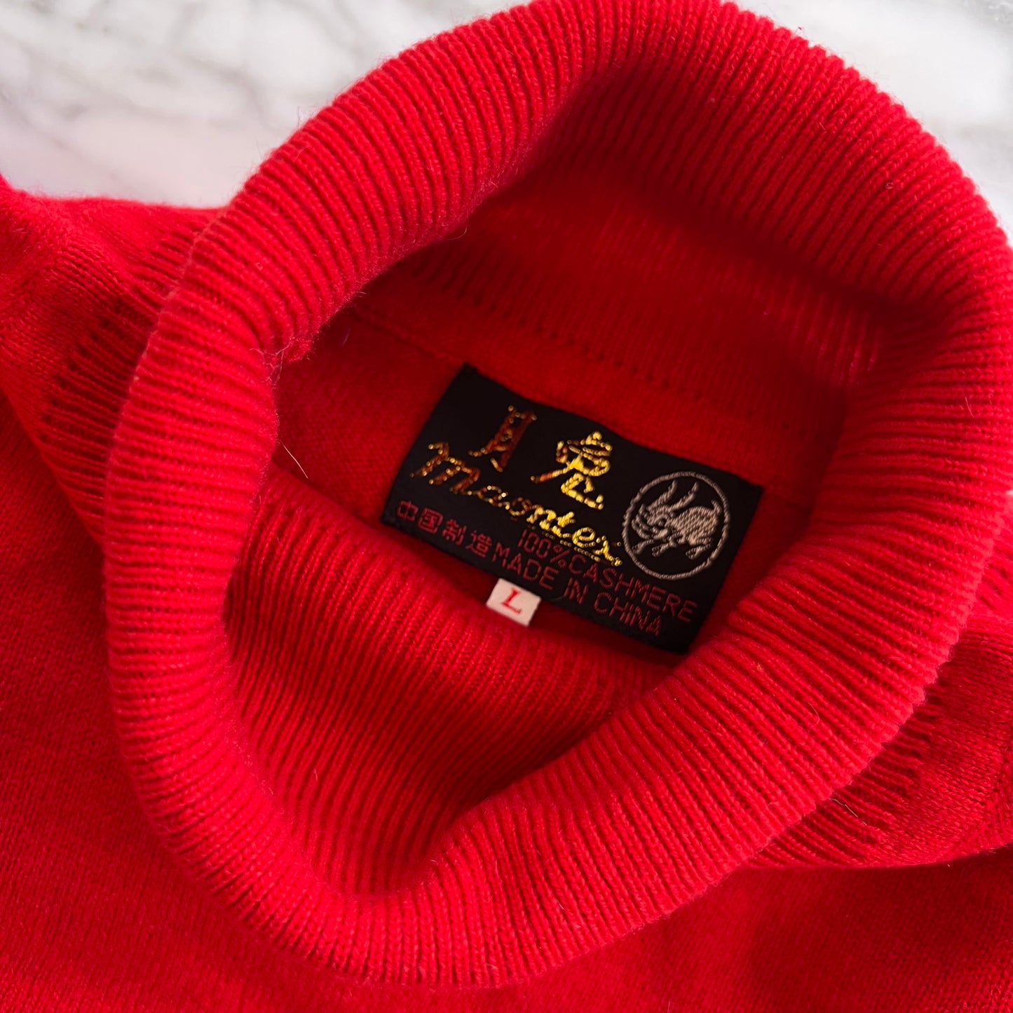 "Have a Heart" Upcycled Cashmere Vintage Turtleneck Sweater