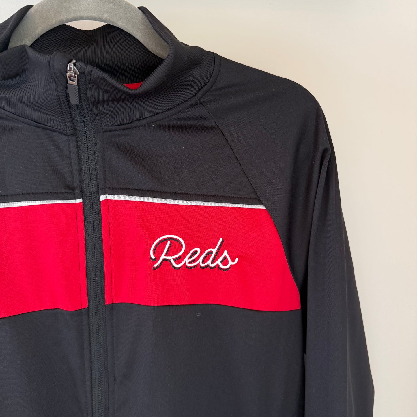 Reds Embroidered Upcycled Track Jacket