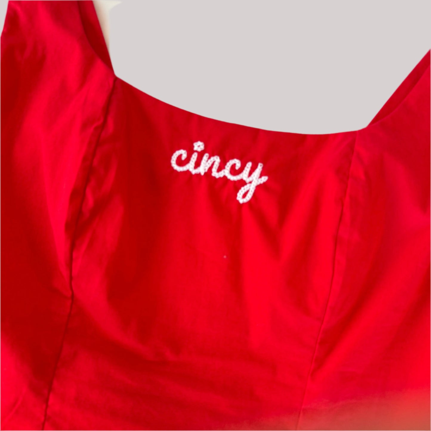 Cincy Embroidered Upcycled Fitted Tank