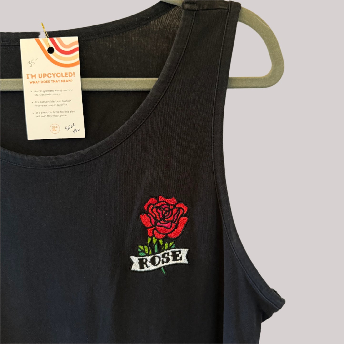 Rose "Long Live the Hustle" Men's Upcycled Tank Top