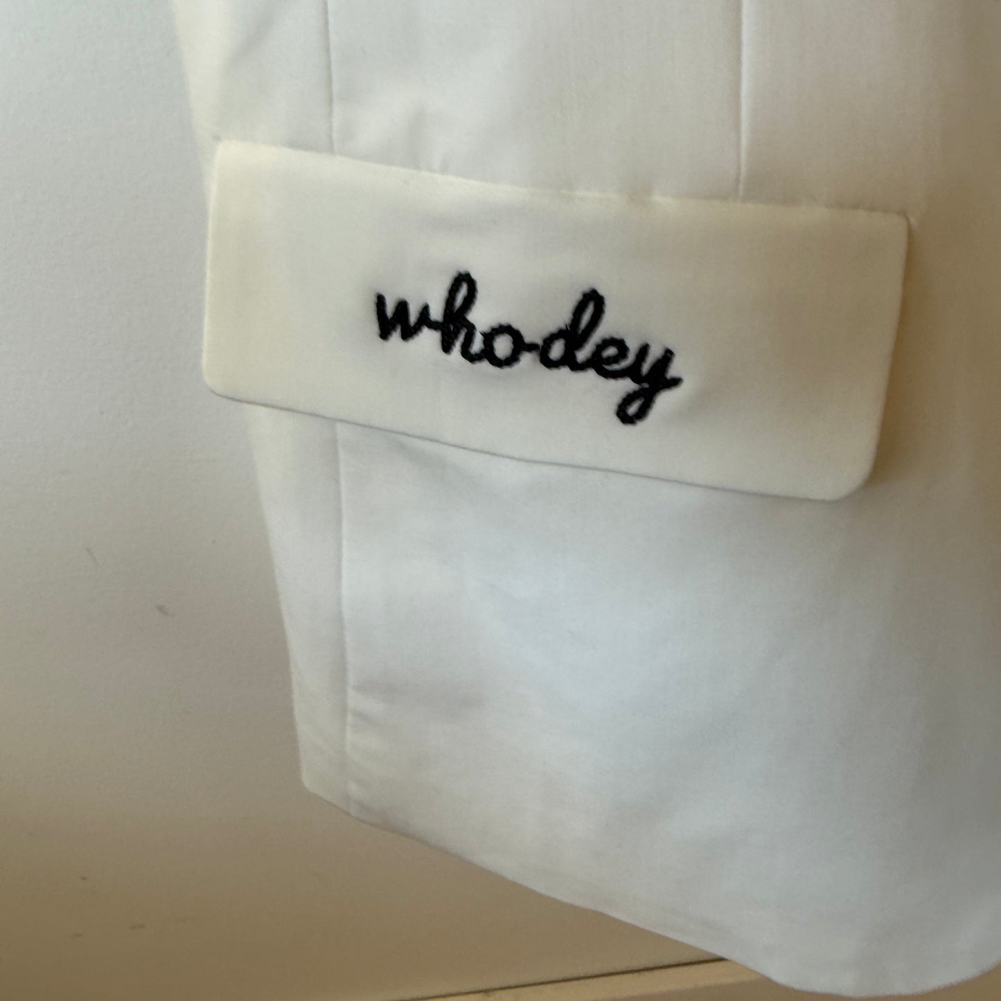 Cincy Bengals Embroidered Upcycled Women's White Blazer