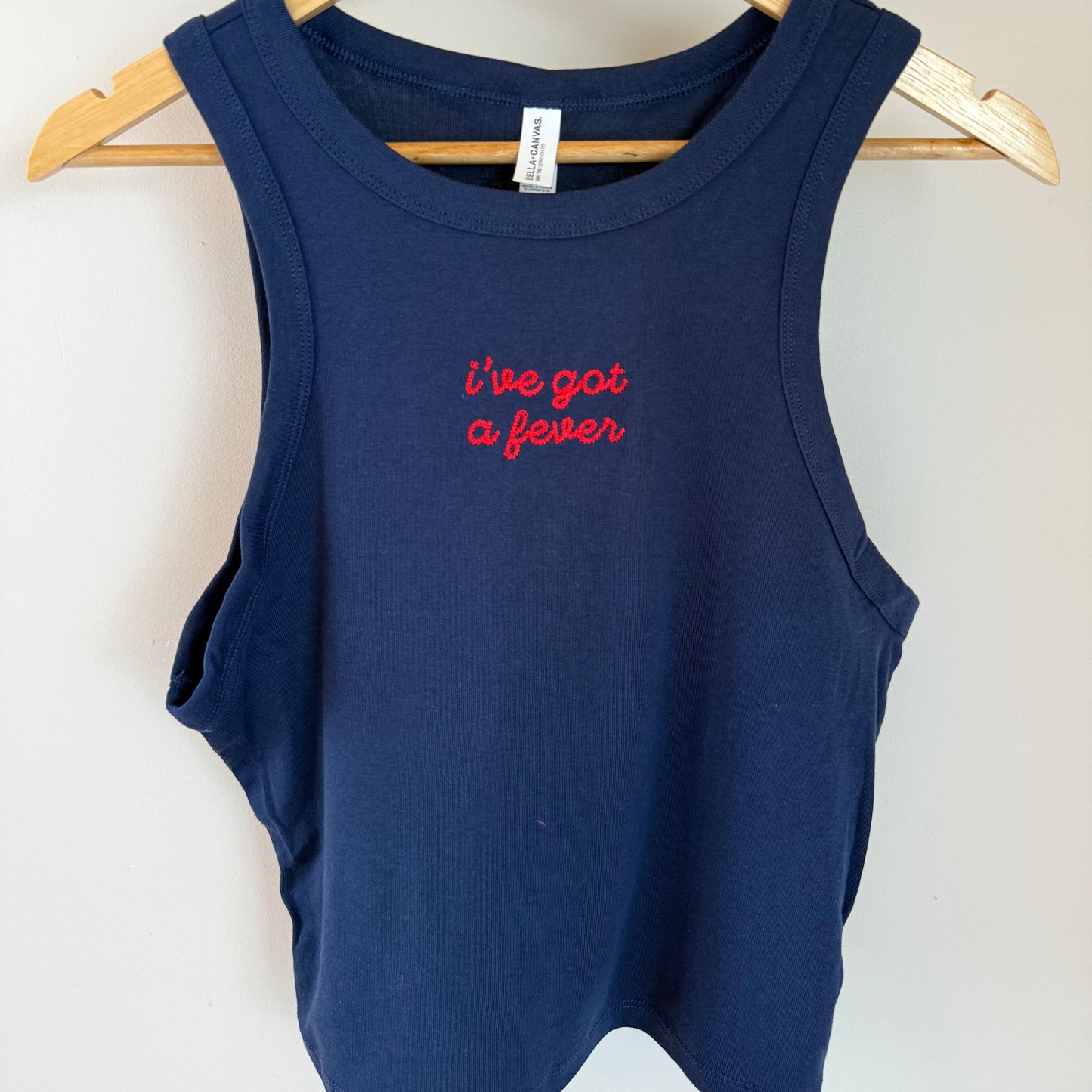 Custom Chainstitch Embroidered Fitted Racer Tank Shirt