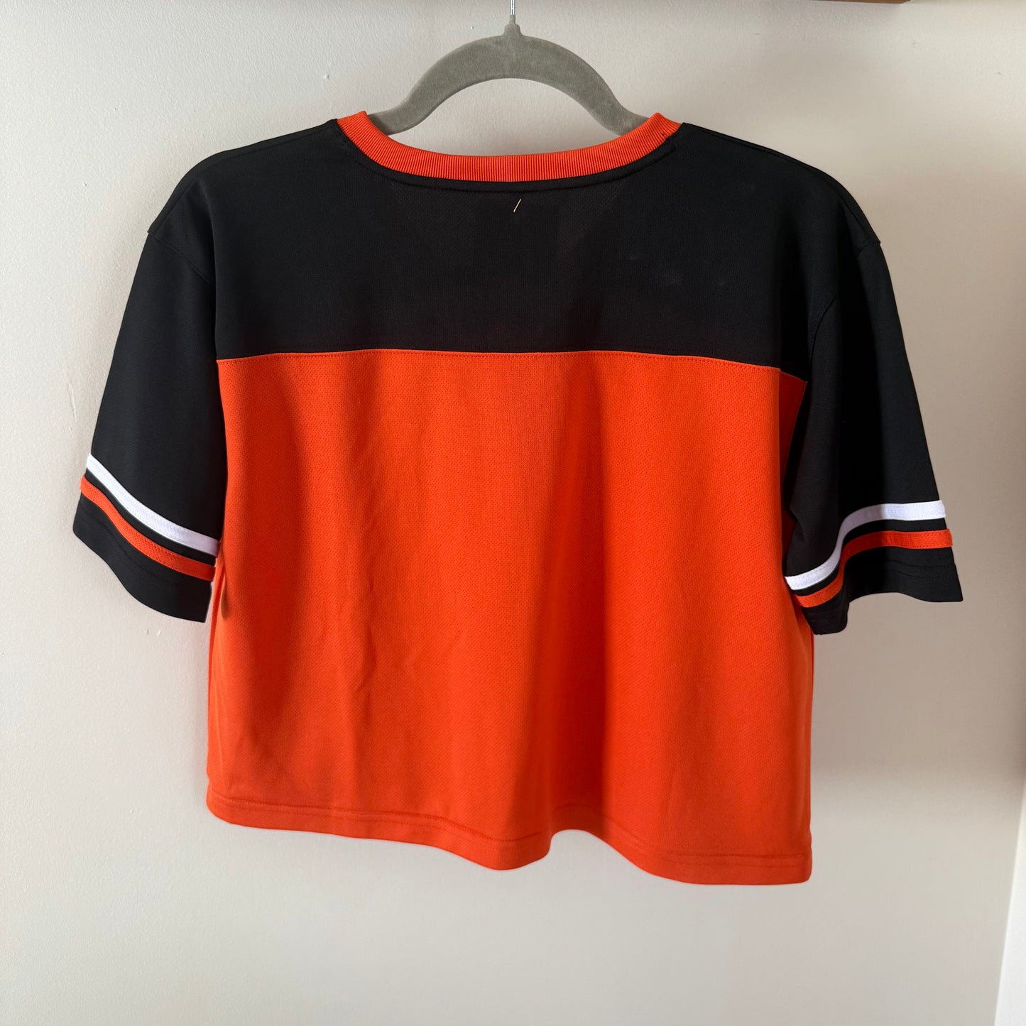 Cropped Cincinnati Bengals Upcycled Jersey T-Shirt