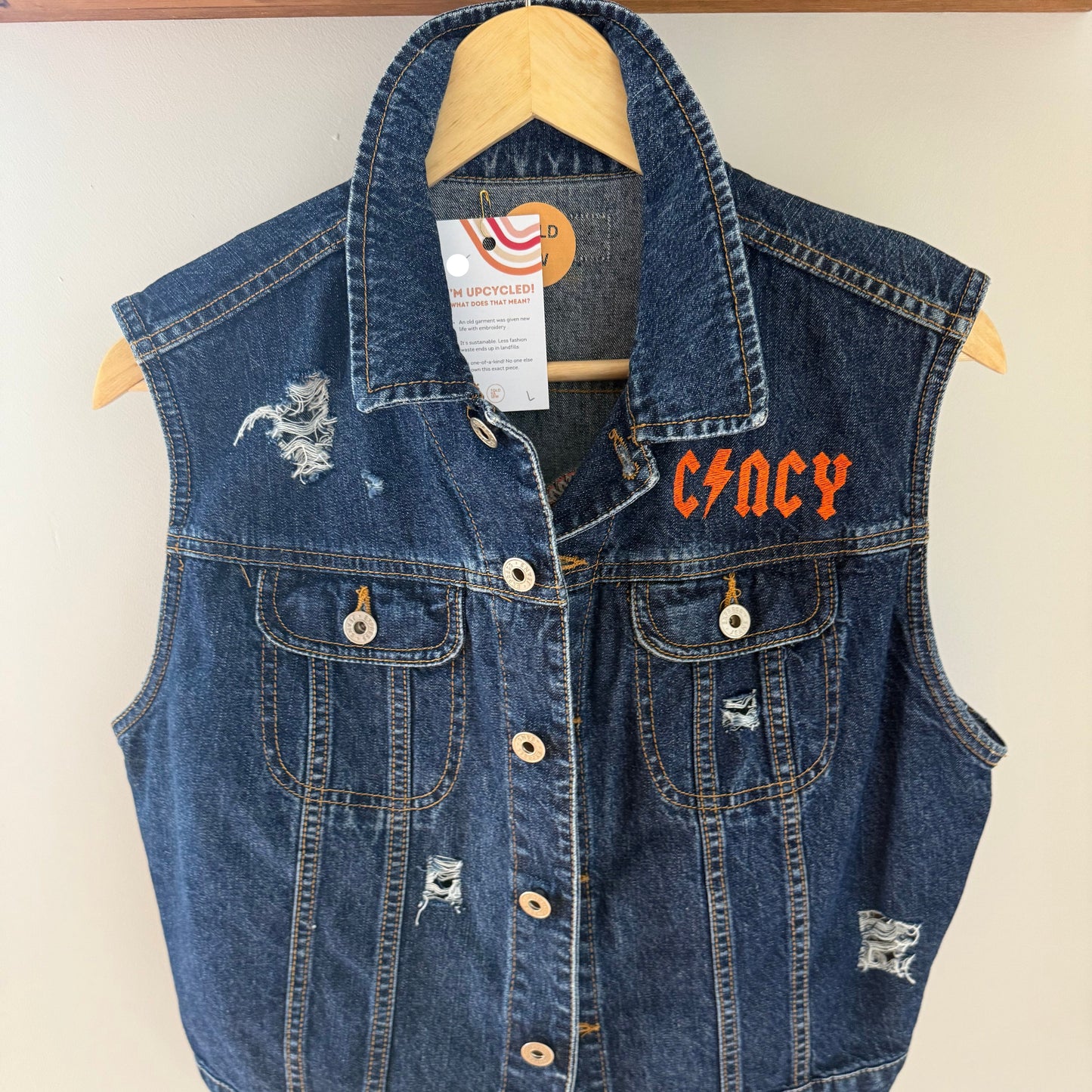 Cincy Bengal Tigers Denim Vest
