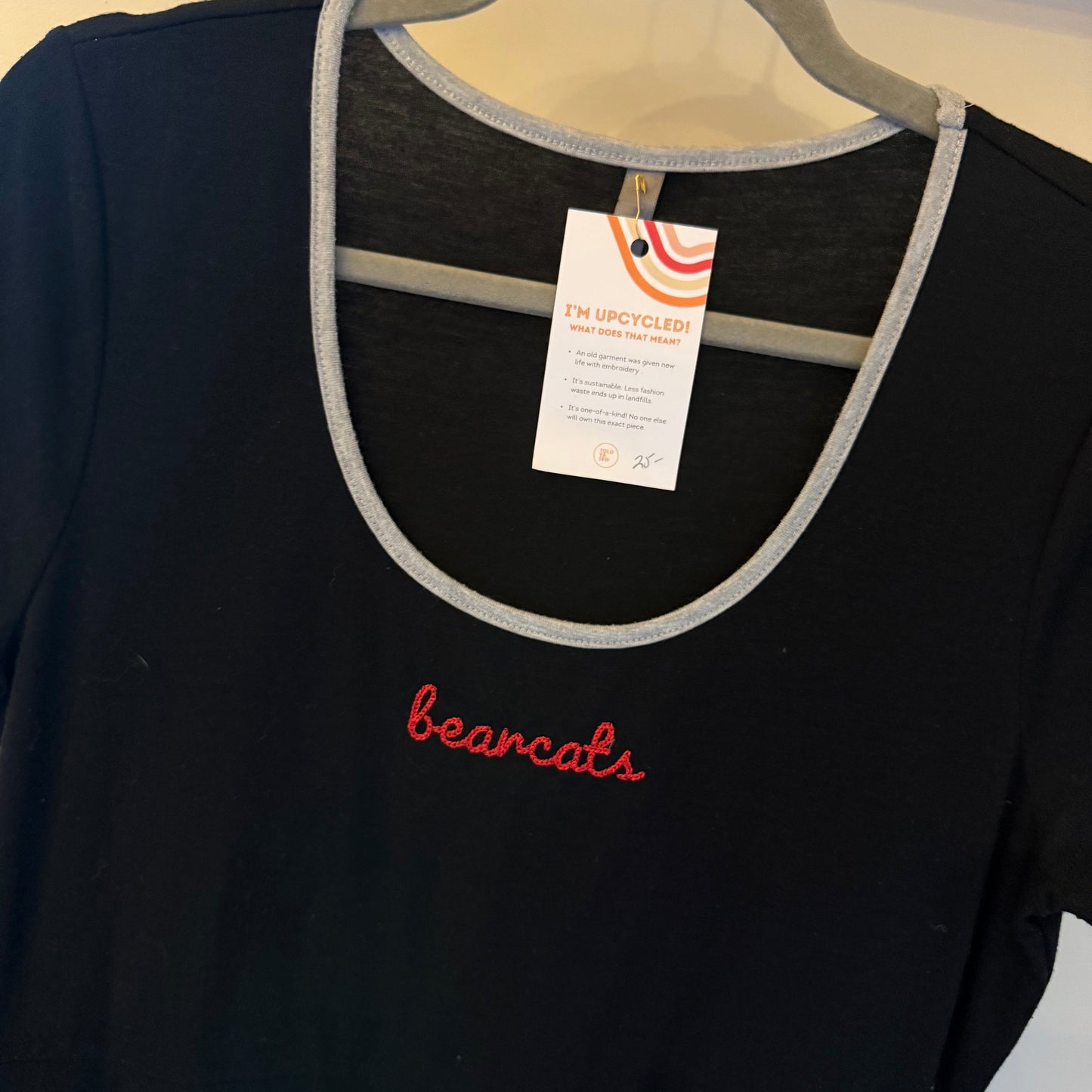 UC Bearcats Embroidered Upcycled T-shirt Dress