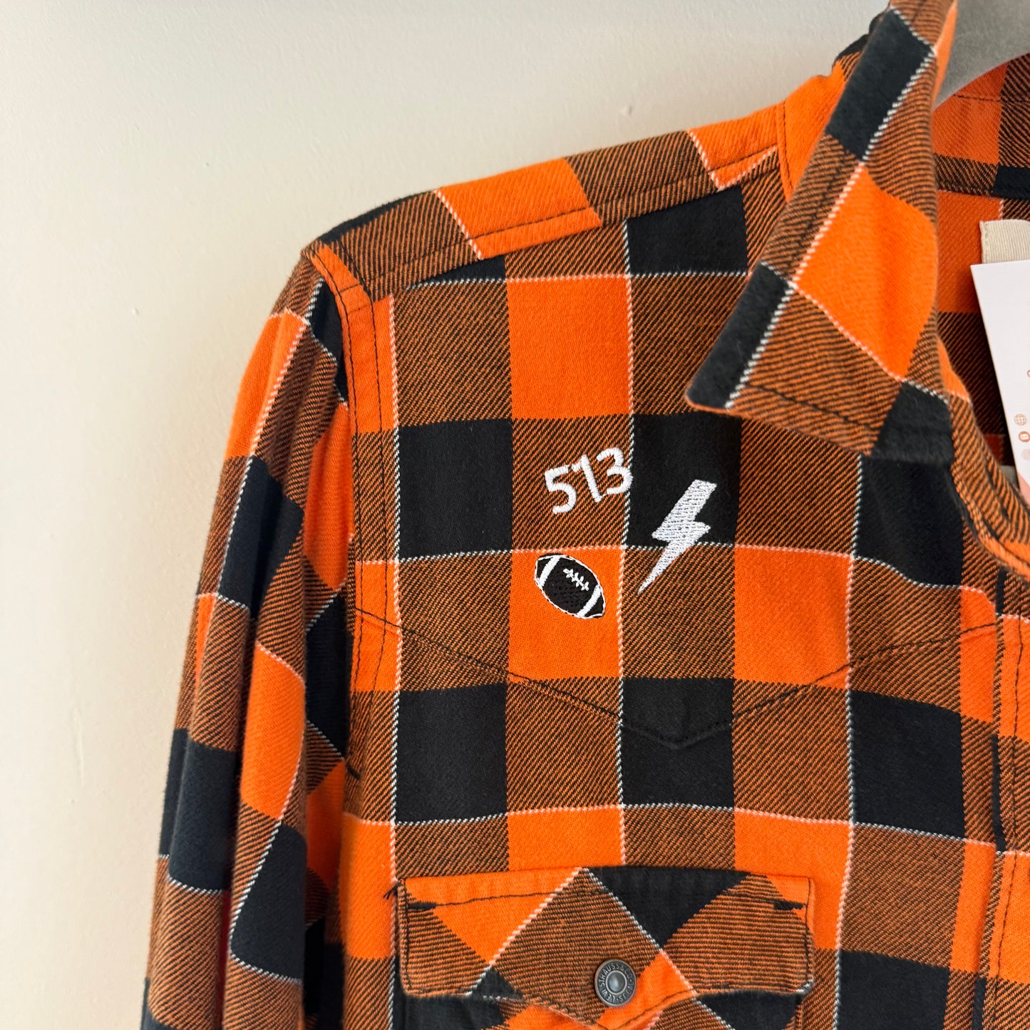 Bengals Upcycled Levi's Brand Official NFL Women's Western Flannel