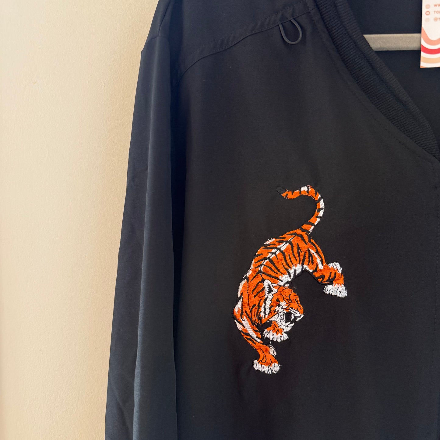 Cincy Bengals Embroidered Upcycled Lightweight Bomber Style Jacket