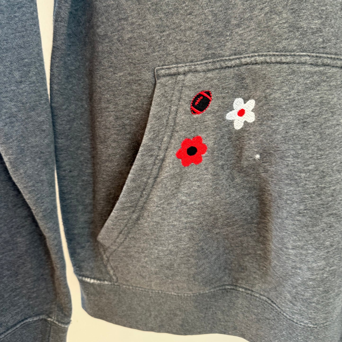 University of Cincinnati-Inspired Embroidered Upcycled Nike Hoodie