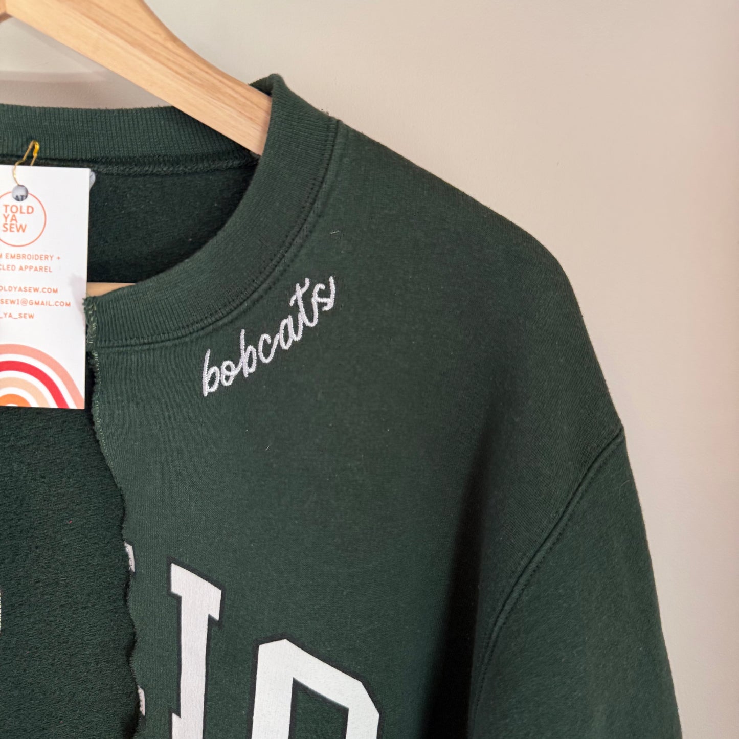 Ohio University Upcycled Split & Embroidered Crewneck Sweatshirt