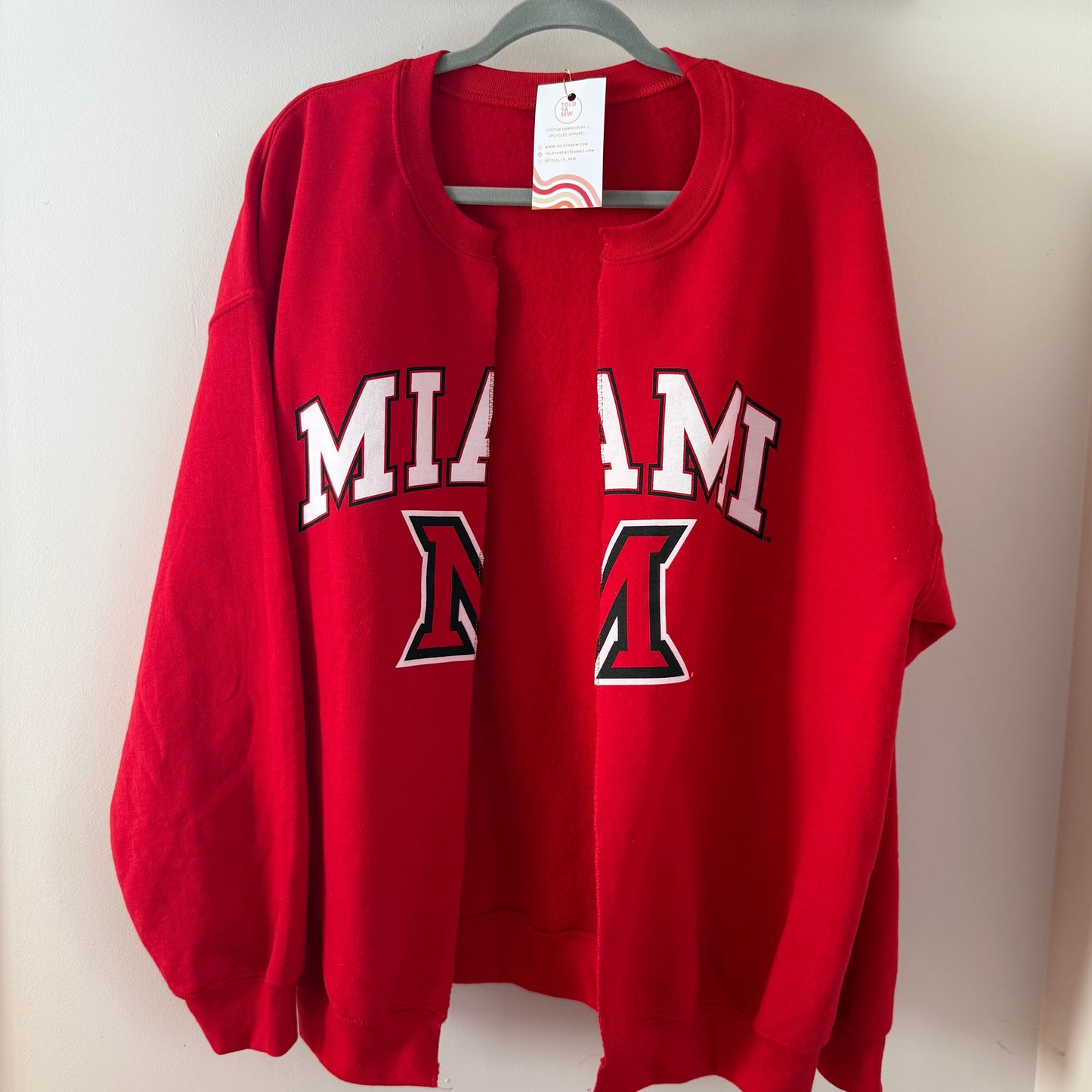 Miami University Upcycled Cardi Crewneck