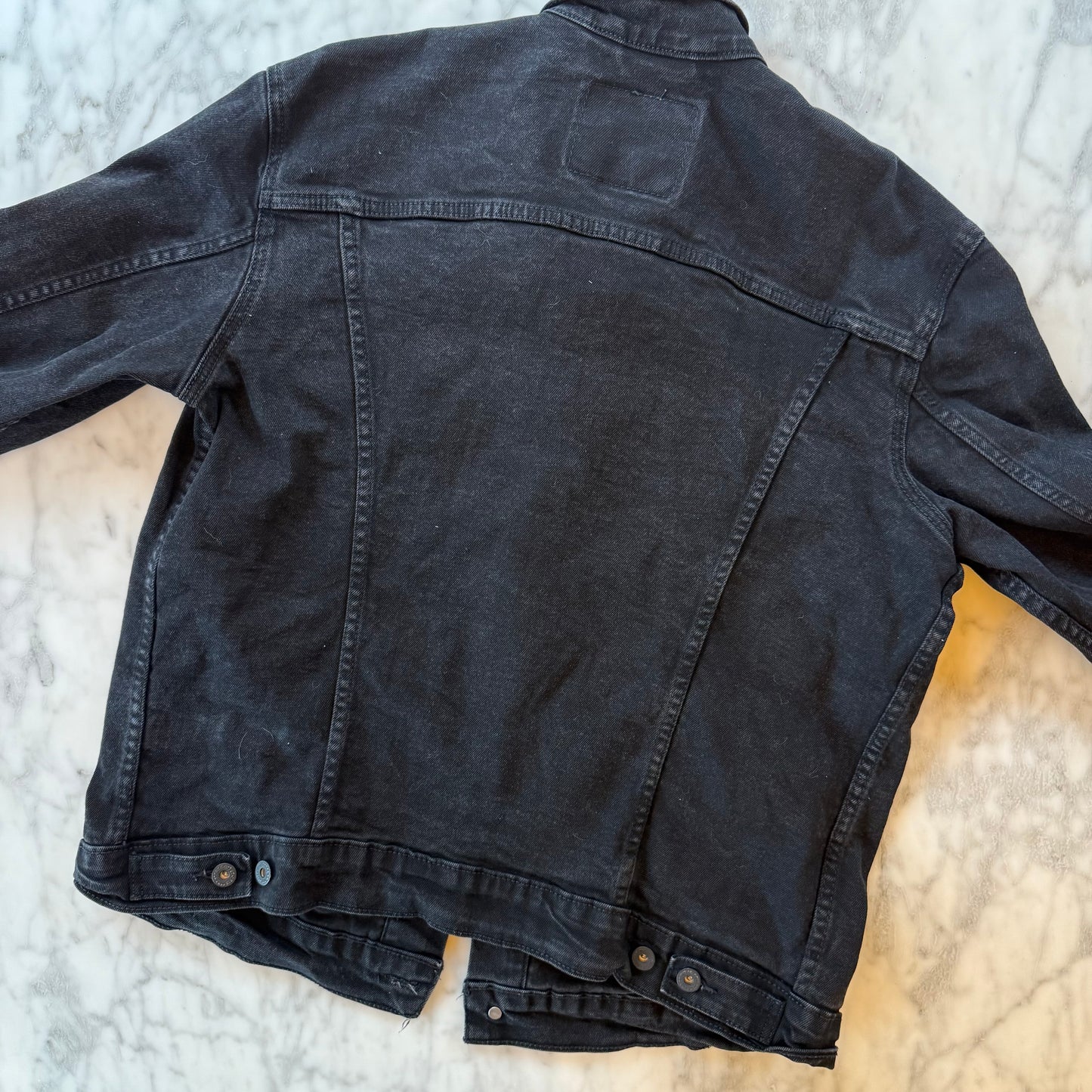 Cincy Embroidered Patch Men's Levi's Black Denim Jacket