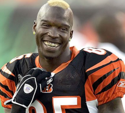 Vintage Bengals Chad Johnson Gold Mohawk & Grillz Reebok T-shirt