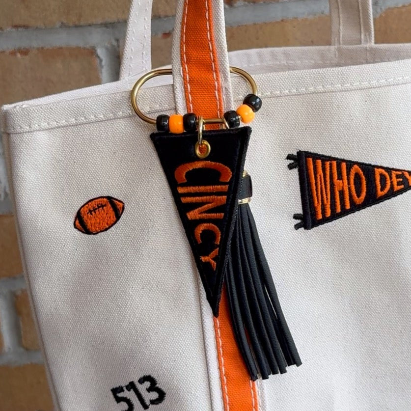 Cincy Football | Cincinnati Bengals Pennant Bag Charm