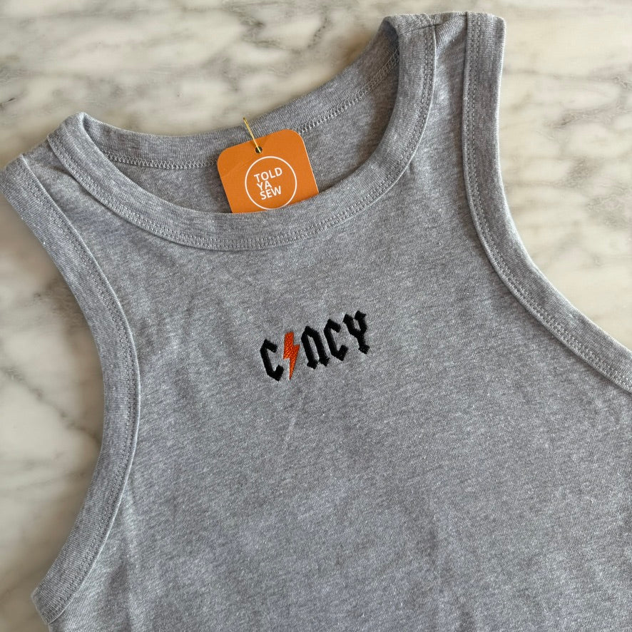 C⚡️NCY- Cincinnati Bengals Embroidered Fitted Tank Top Shirt