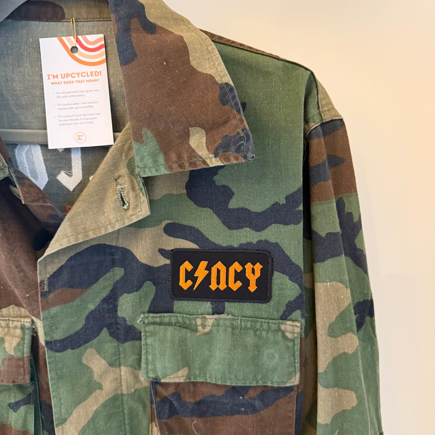 "Welcome to the Jungle" Upcycled Army Camo Cropped Jackets