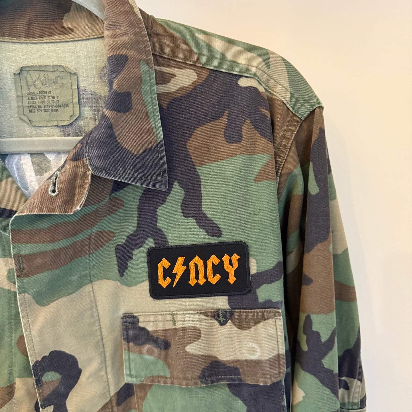 "Welcome to the Jungle" Upcycled Army Camo Cropped Jackets