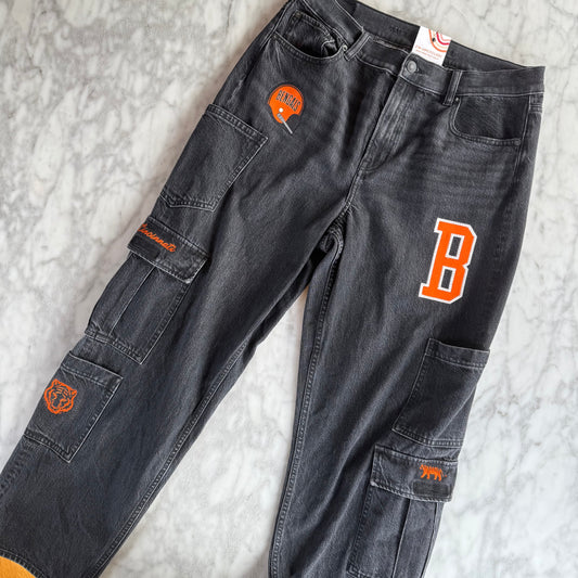 Cincinnati Bengals Upcycled Women's Cargo Jeans - Size 10