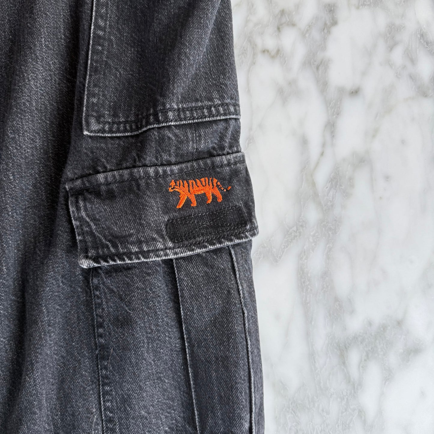 Cincinnati Bengals Upcycled Women's Cargo Jeans - Size 10