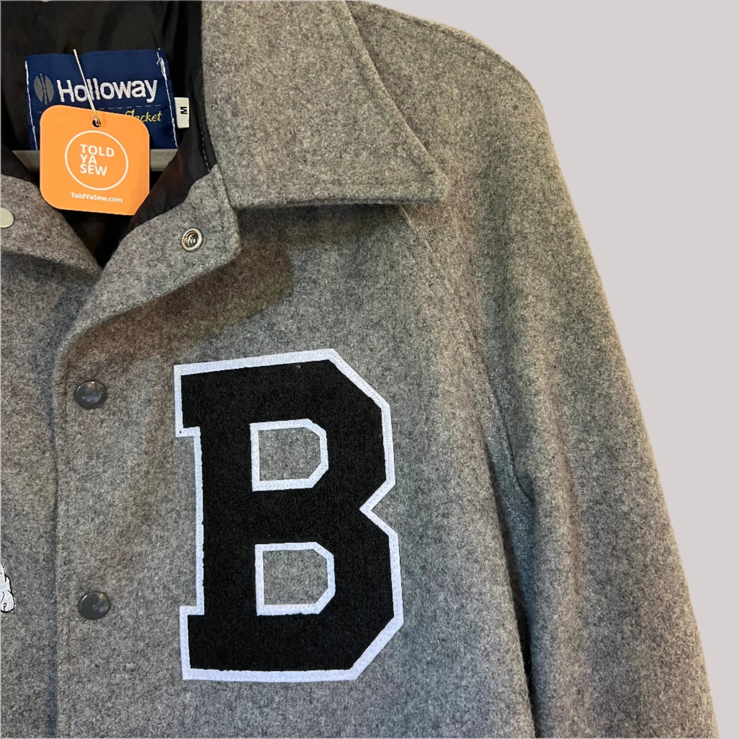 "Joe B" Upcycled Varsity Wool Coat