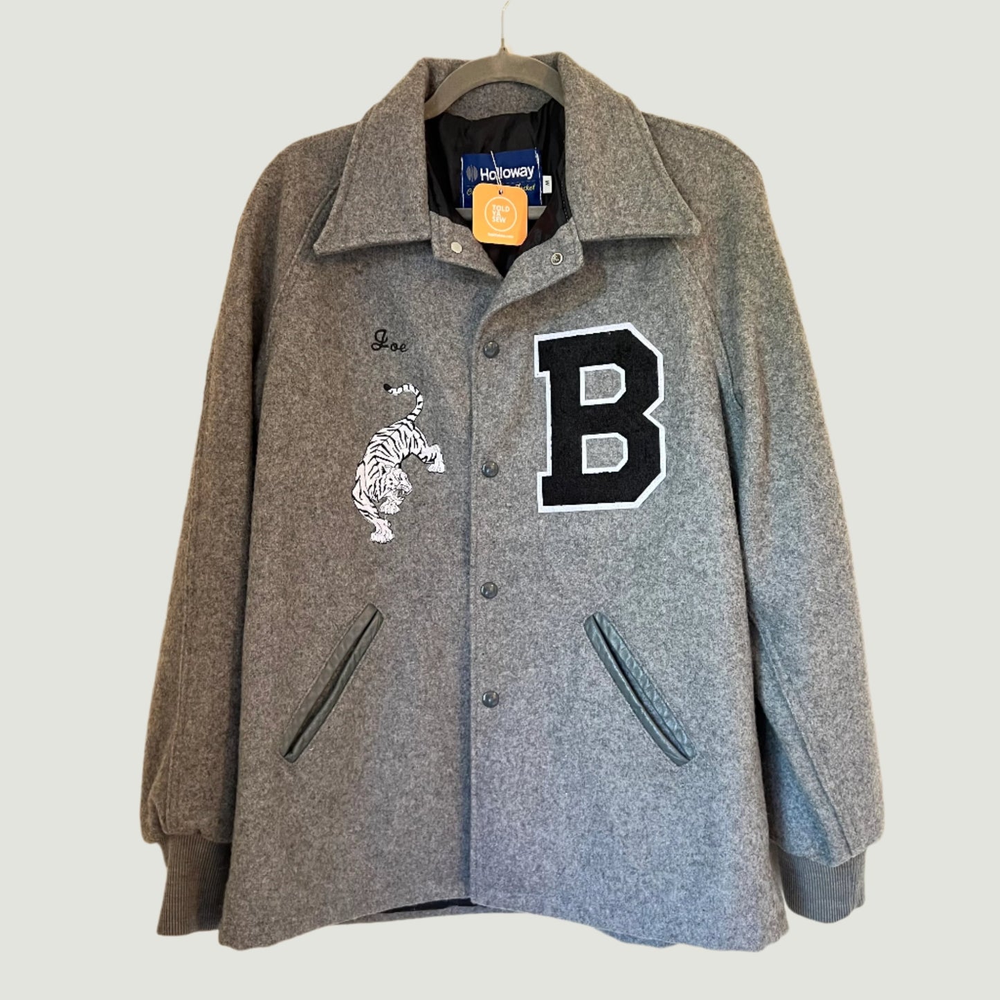 "Joe B" Upcycled Varsity Wool Coat