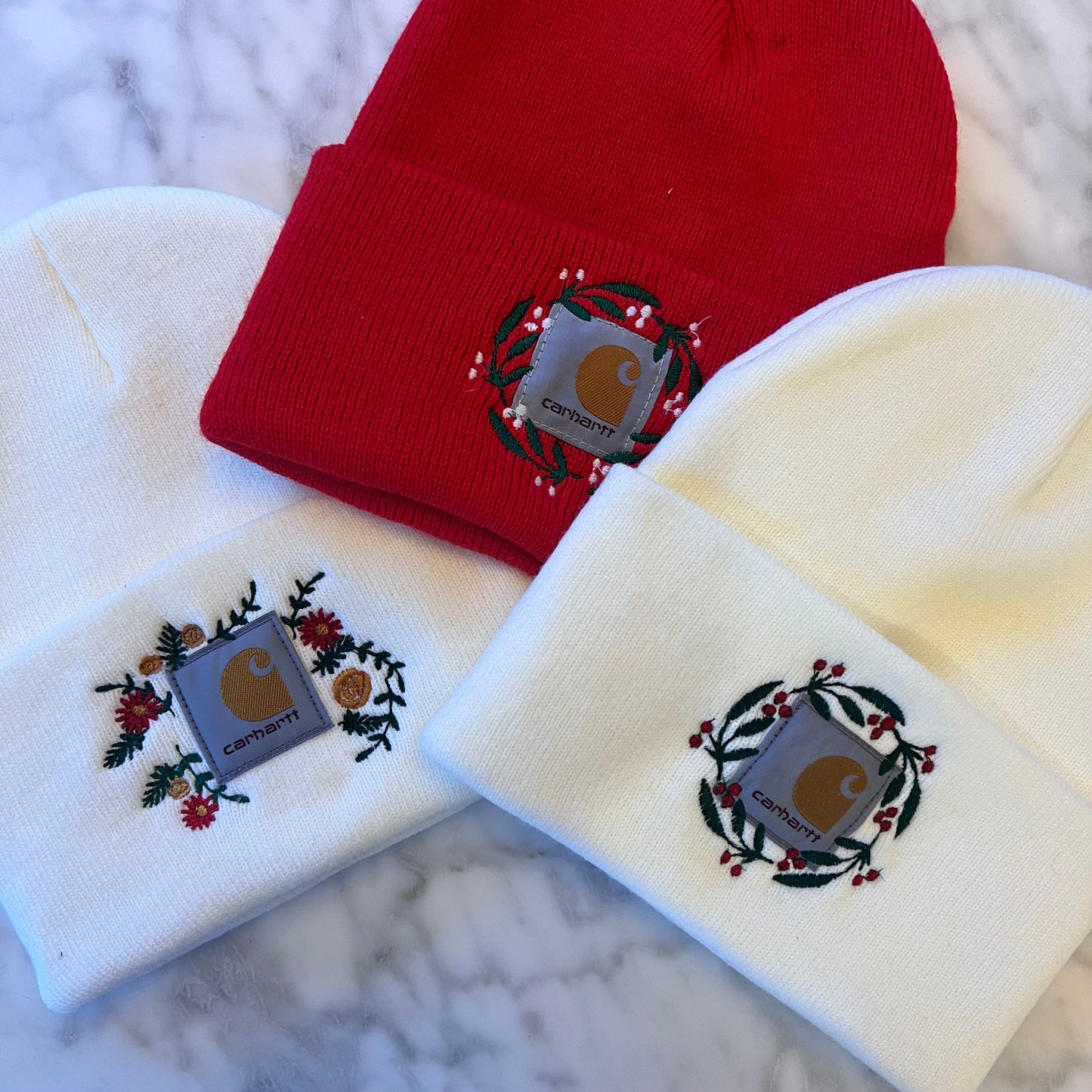 Holiday Embroidered Carhartt Beanies