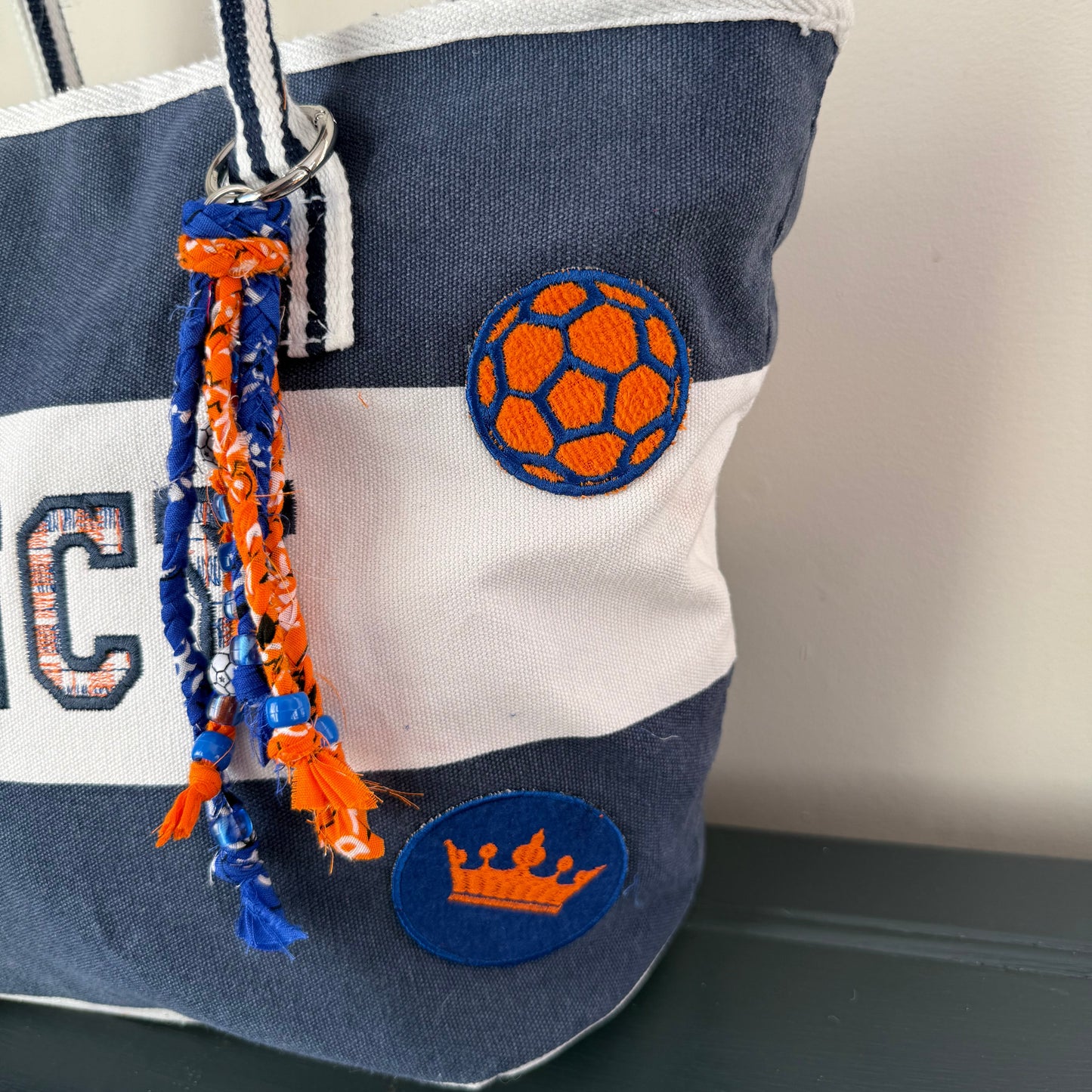 FC Cincy Soccer Upcycled Zipper Tote Bag