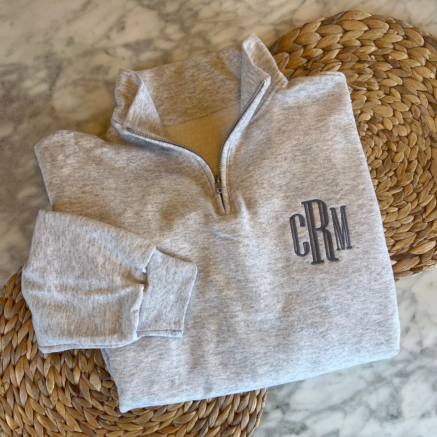 Monogram Quarter-Zip Sweatshirt