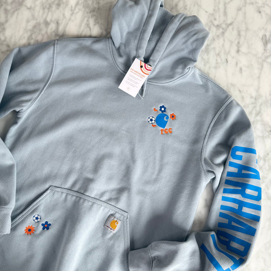 FC Cincy Soccer Embroidered Upcycled Carhartt Hoodie