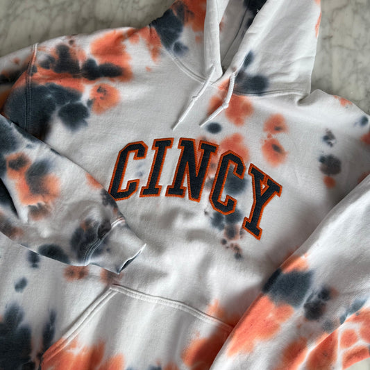 FC Cincy Soccer Upcycled Tie-Dyed Hoodie