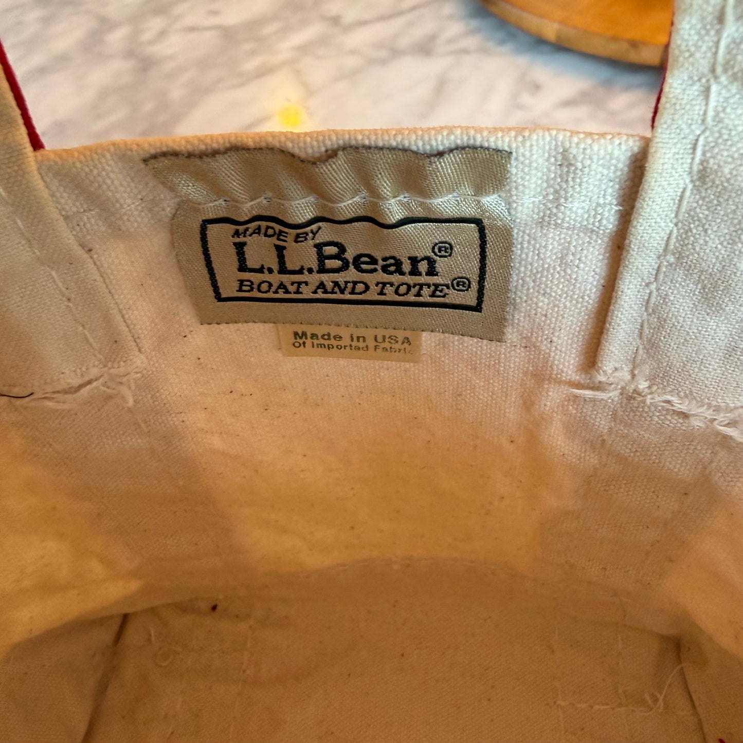 Cincy Baseball Embroidered Upcycled Vintage L.L. Bean 90s Mini Tote Bag