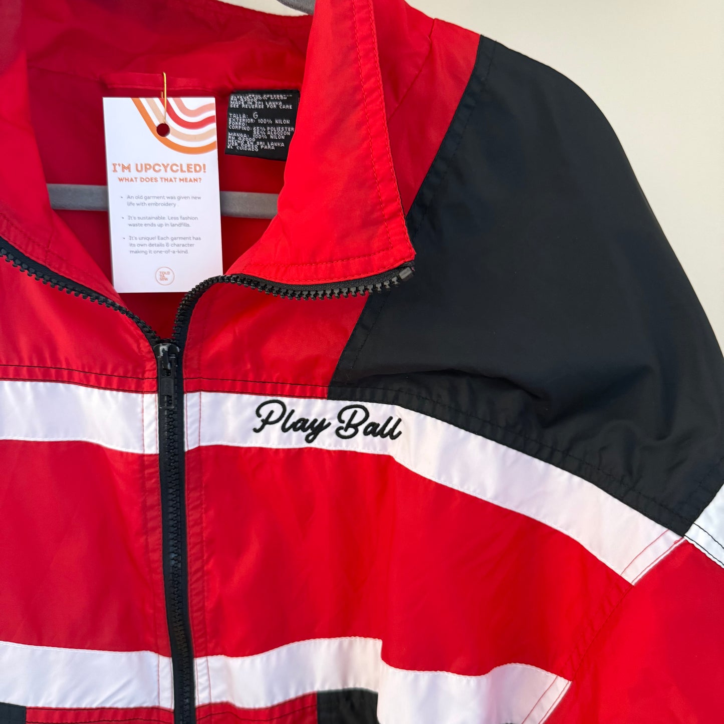 Cincinnati Embroidered Vintage 90s Upcycled Windbreaker