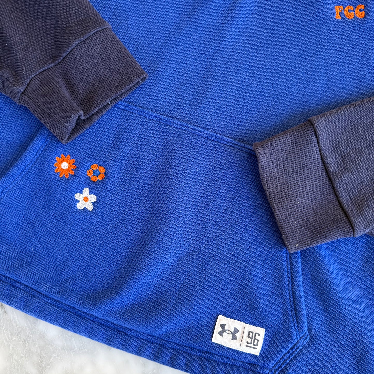 FC Cincy Soccer Embroidered Upcycled Half-Zip Pullover