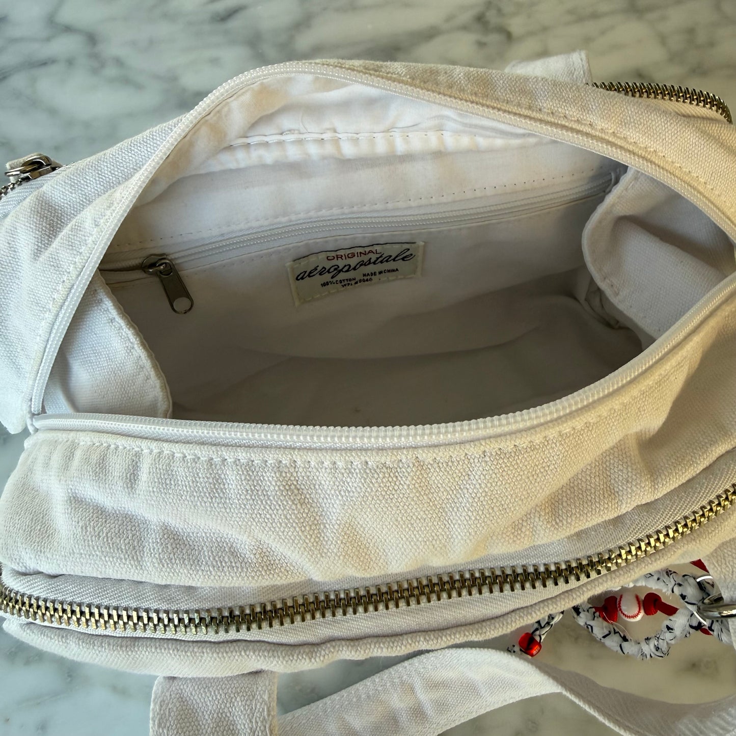 Cincinnati Baseball Embroidered Upcycled Vintage Y2K Bowler Bag