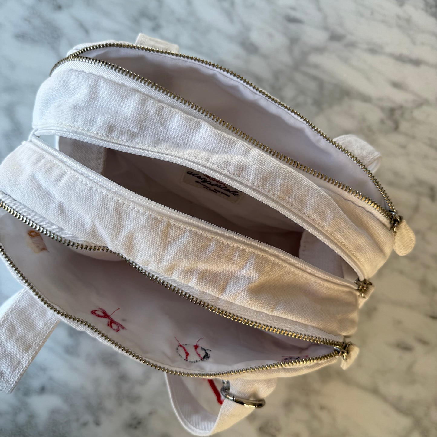 Cincinnati Baseball Embroidered Upcycled Vintage Y2K Bowler Bag