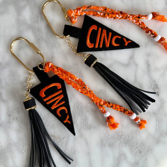 Cincy Football | Cincinnati Bengals Pennant Bag Charm