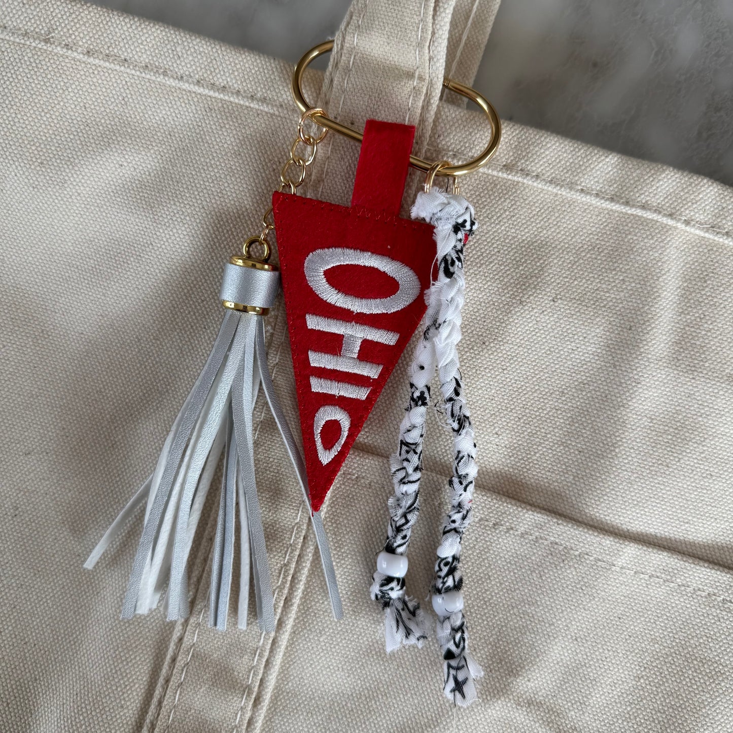 Ohio State OSU Pennant Bag Charm