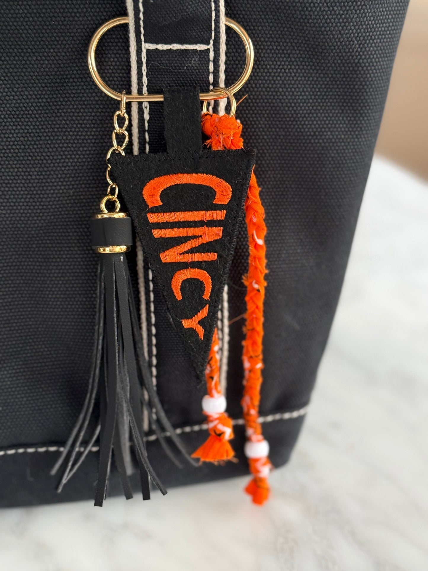 Cincy Football | Cincinnati Bengals Pennant Bag Charm