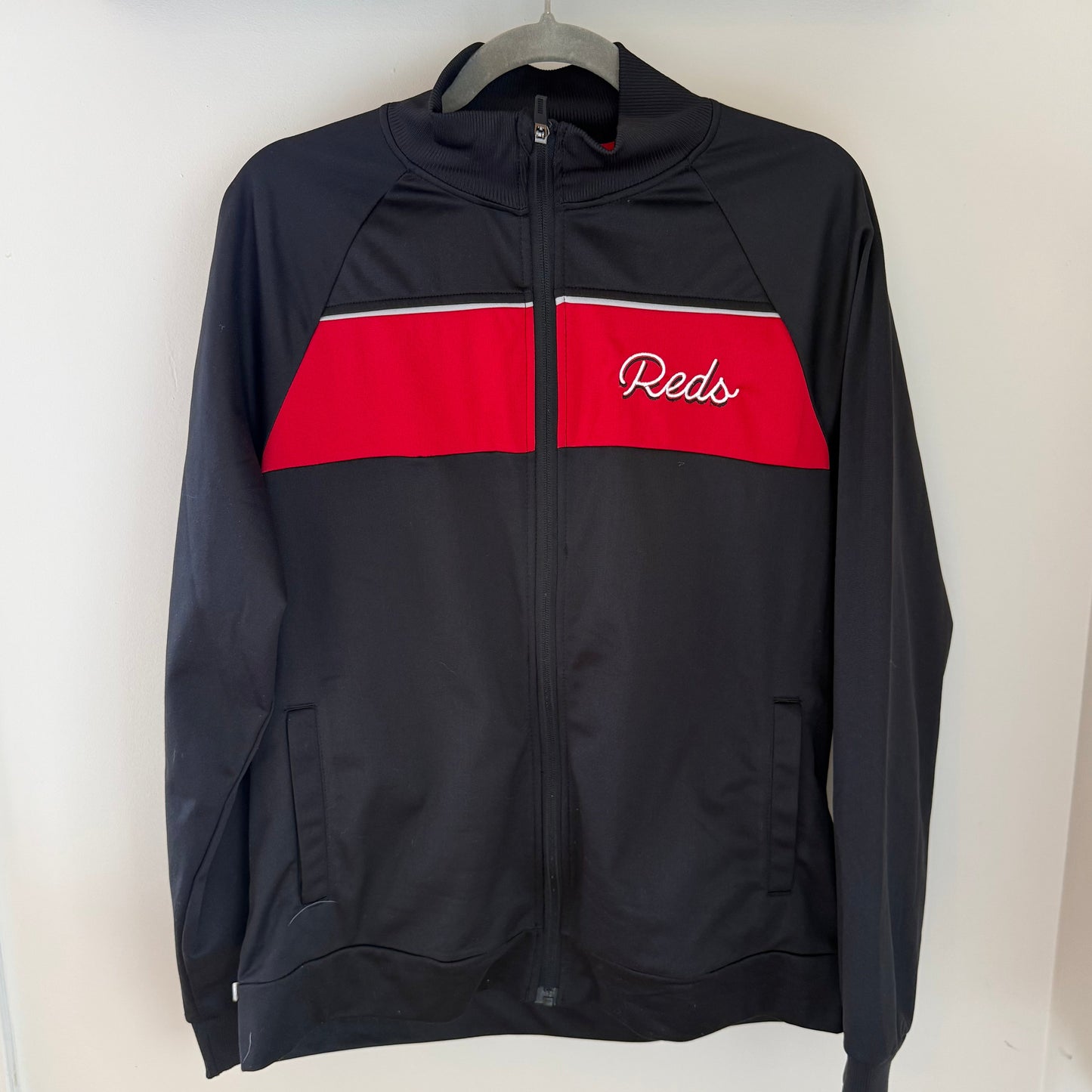 Reds Embroidered Upcycled Track Jacket