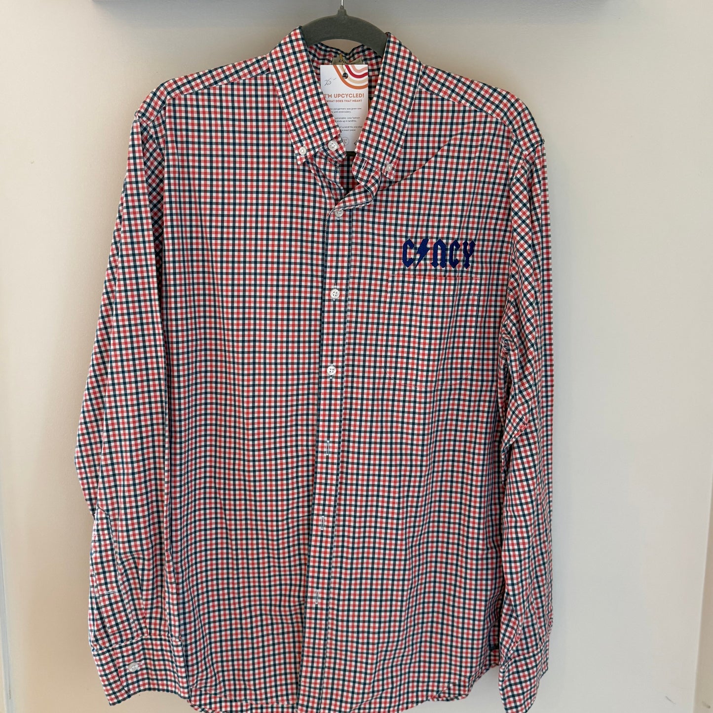 FC Cincy Soccer Embroidered Upcycled Button-Up Shirt