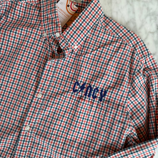 FC Cincy Soccer Embroidered Upcycled Button-Up Shirt