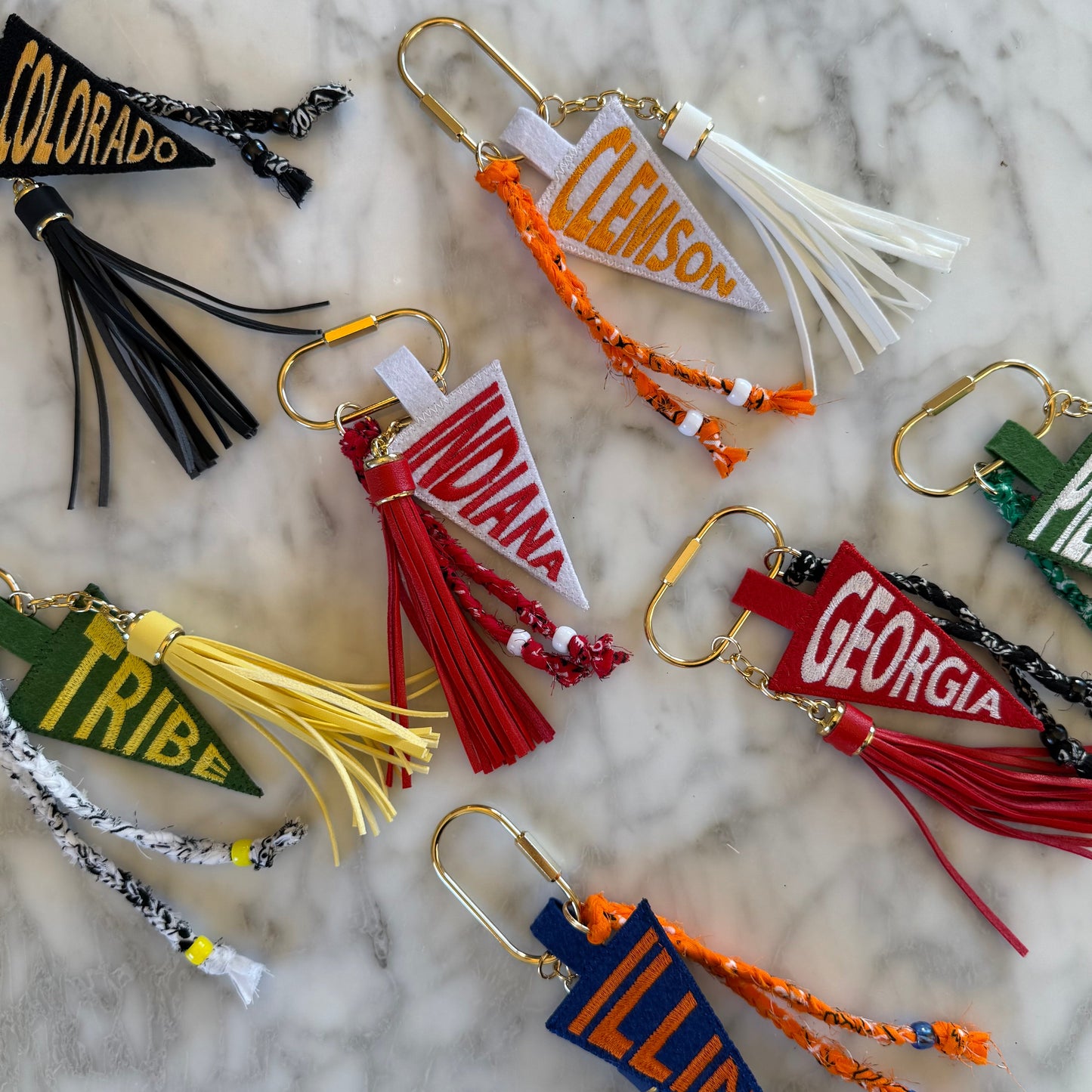 You Design It! Custom Embroidered Pennant Bag Charm