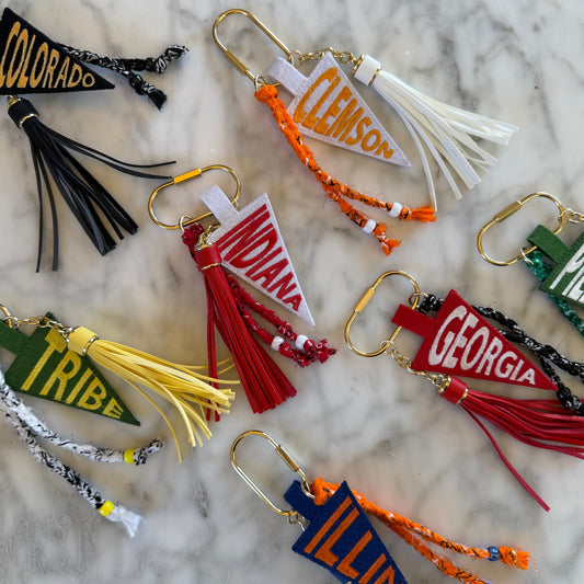 You Design It! Custom Embroidered Pennant Bag Charm