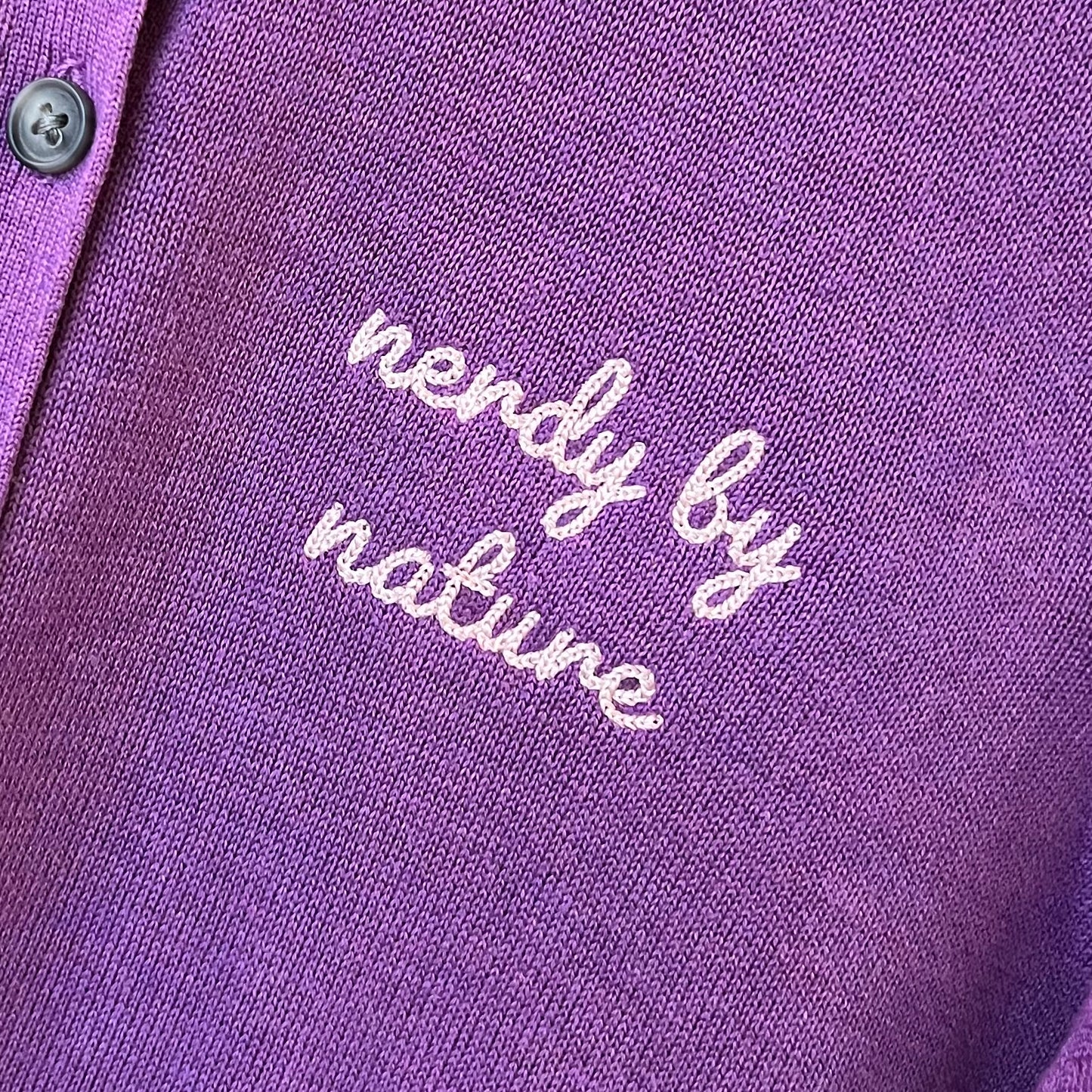 "Nerdy by Nature" Upcycled Button-Up Sweater