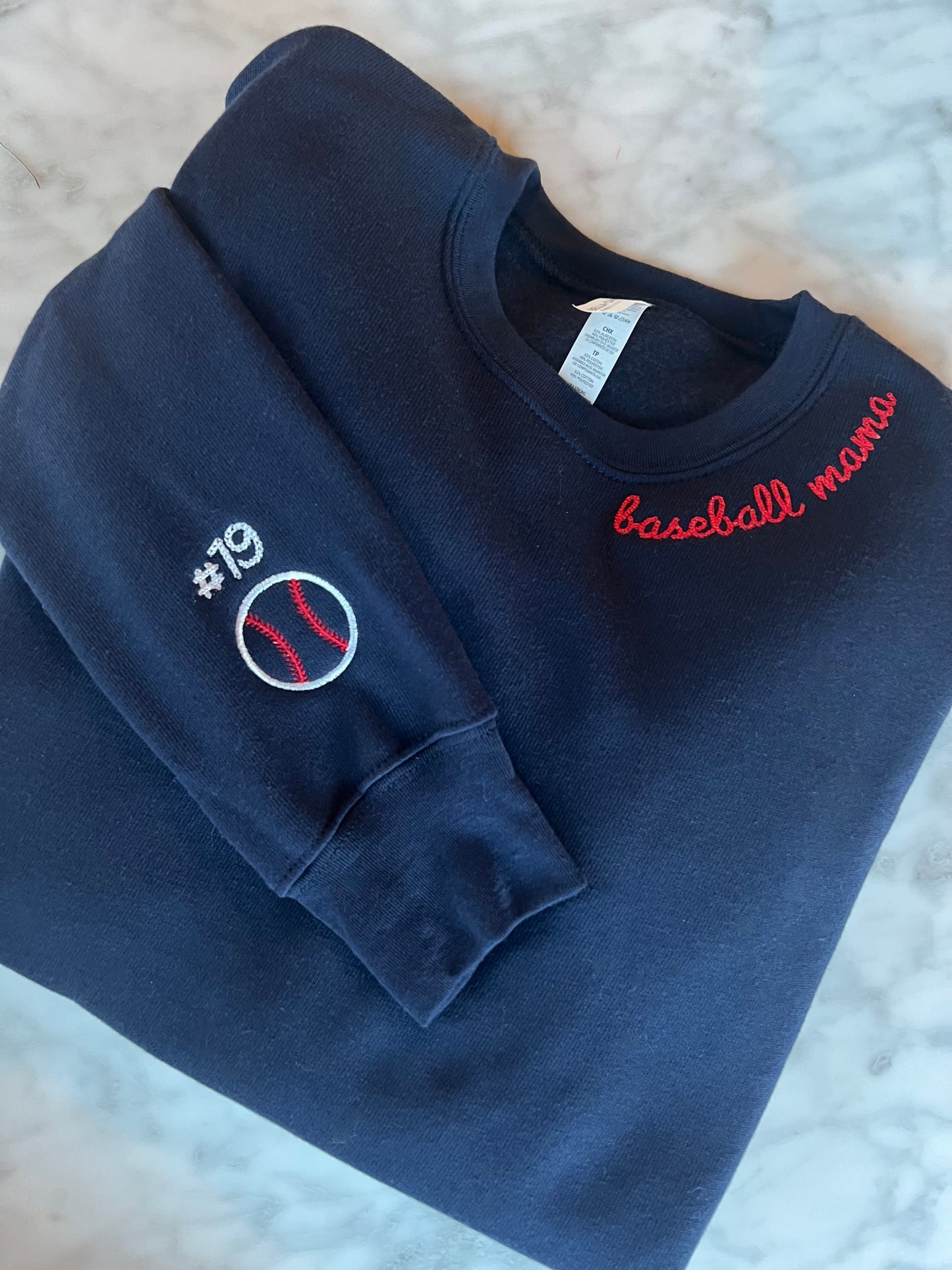 Custom Embroidered Neckline Crewneck