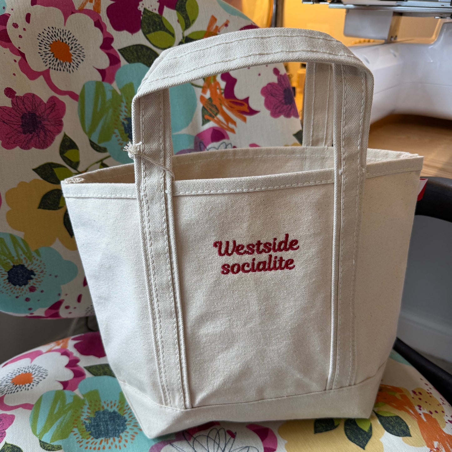 Custom Embroidered Mini Premium Canvas Tote Bag