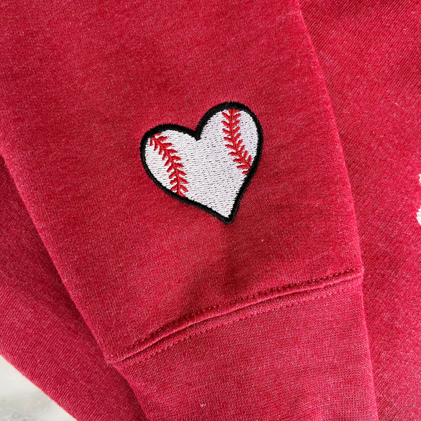 Reds Baseball Embroidered  Sweatshirt