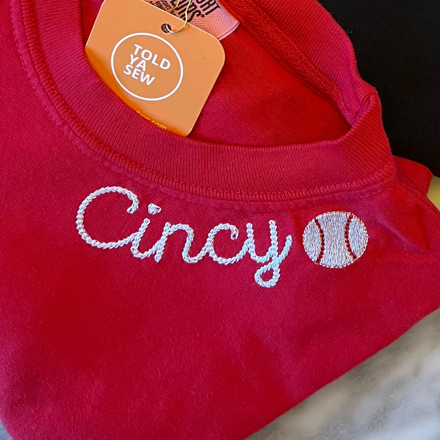 Cincy Baseball Embroidered  T-Shirt