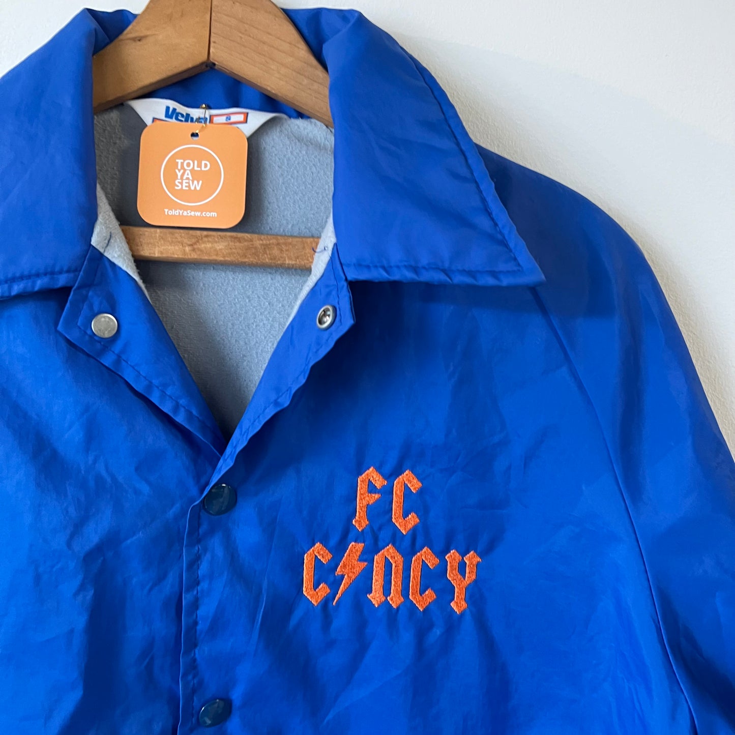 FC Cincy Upcycled 80s Windbreaker Jacket